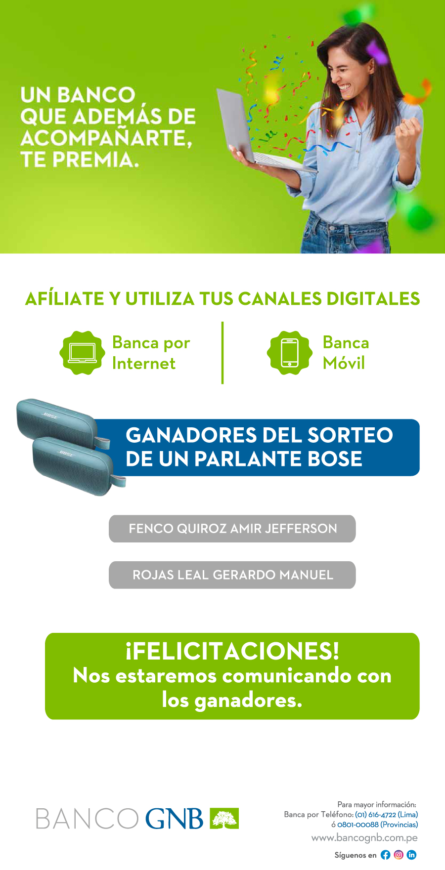 Sorteos Canales Digitales